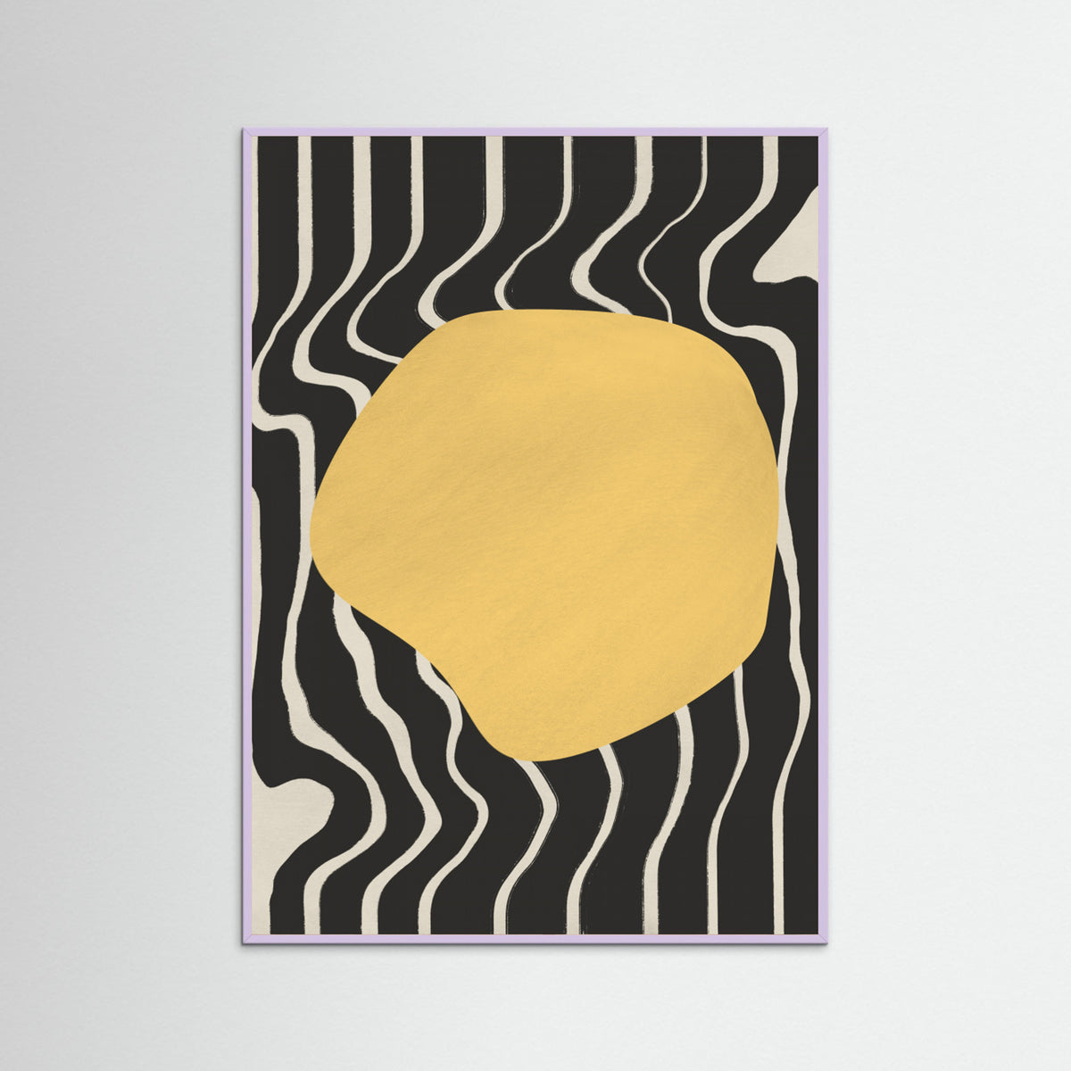 Lilac Wood Liquid Yellow Poster