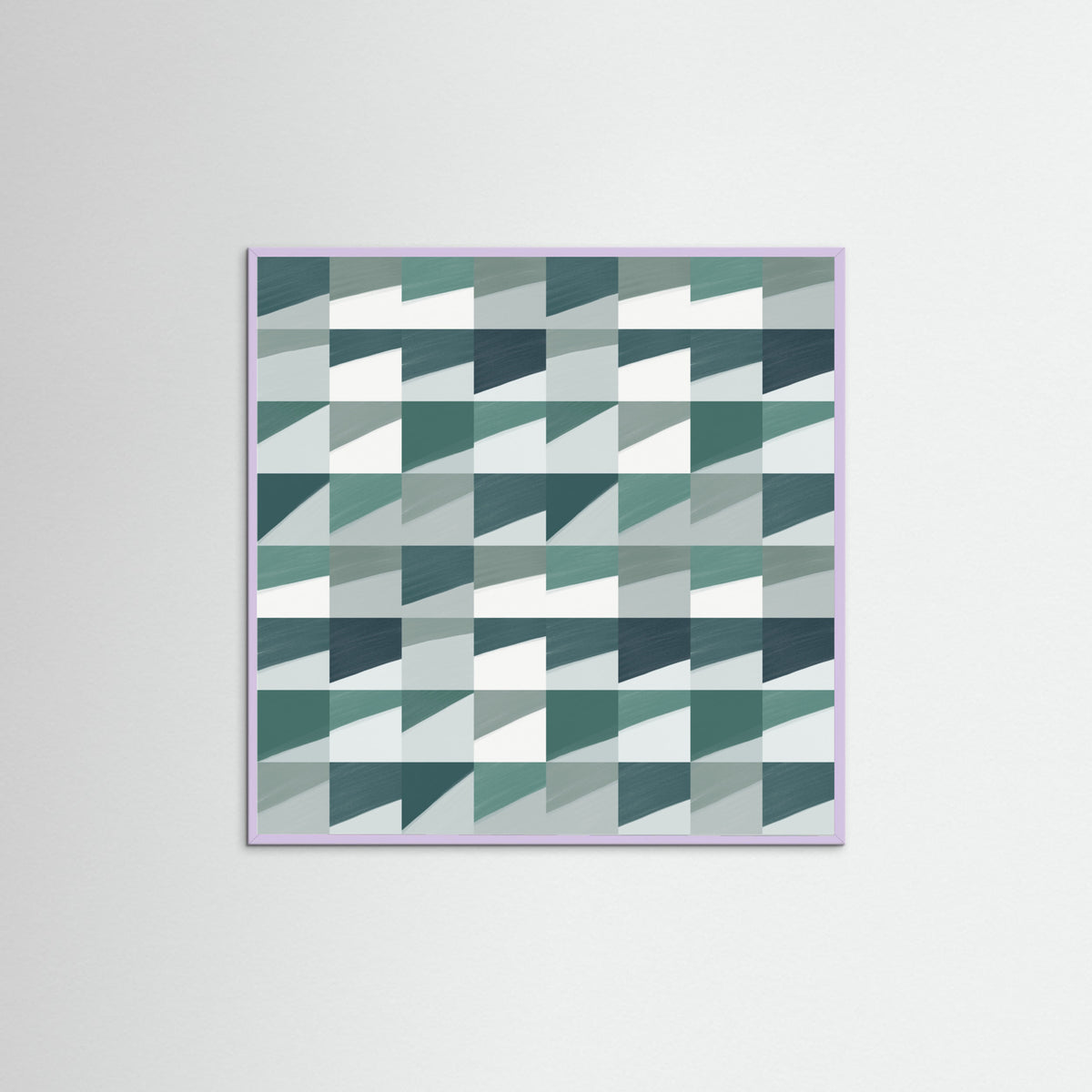 Lilac Wood Mid Century Grid Pattern Seven Poster