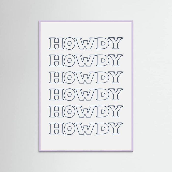 Plakat Navy Blue Howdy – plakat i druk artystyczny