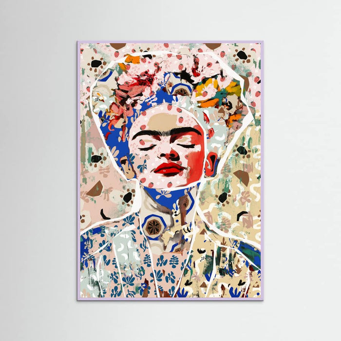 Lilac Wood Pattern play no 18 (Frida) Poster