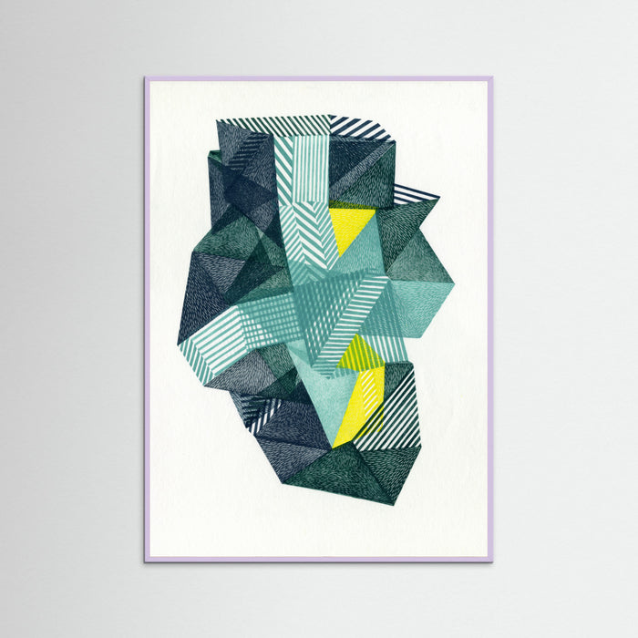 Lilac Wood Polygonal shape IV. Poster