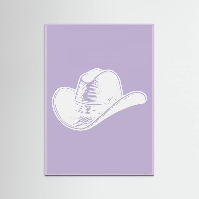 Purple Cowboy Hat -juliste – juliste ja taidepainatus
