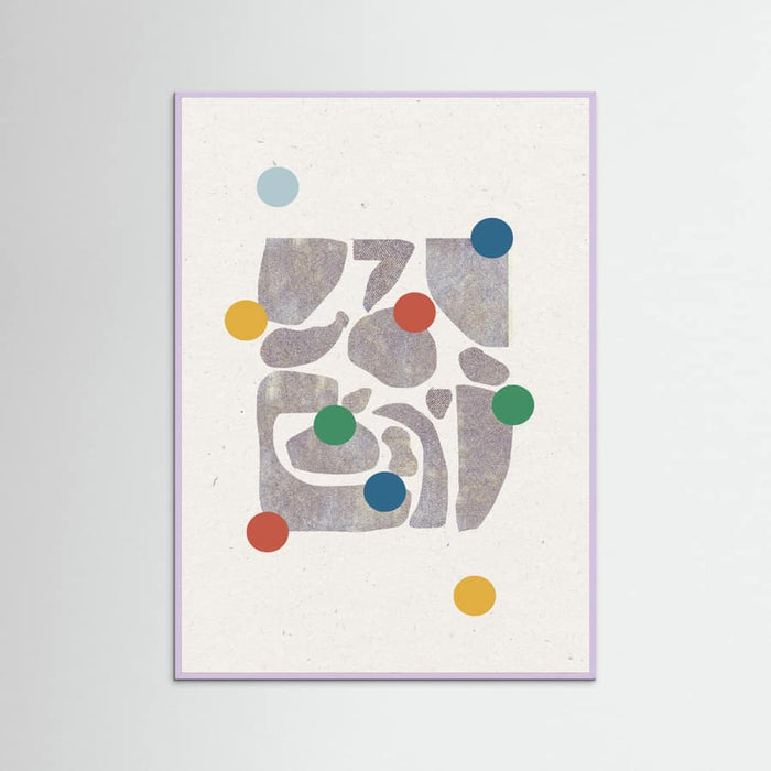 Retro Dots and Paper Poster – plakat og kunsttryk