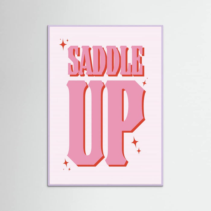 Lilac Wood Saddle Up Poster