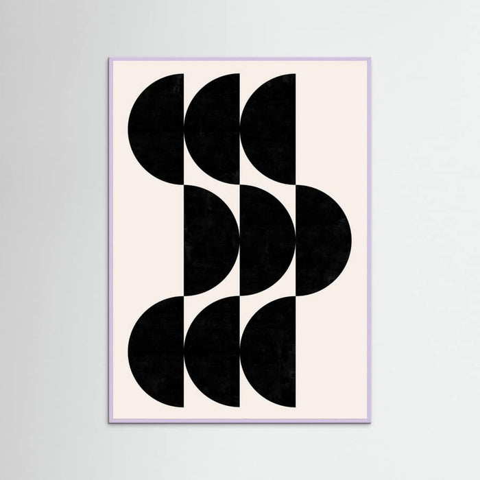 Lilac Wood Shape By Cats and Dotz 30 X 42 Inches Textured Black Poster