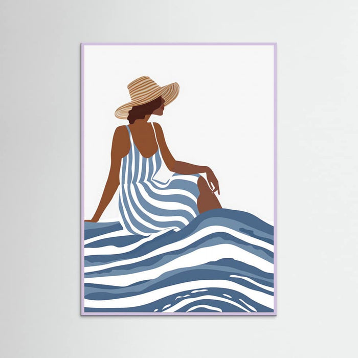 The Girl In the Striped Dress Poster – poster and art print
