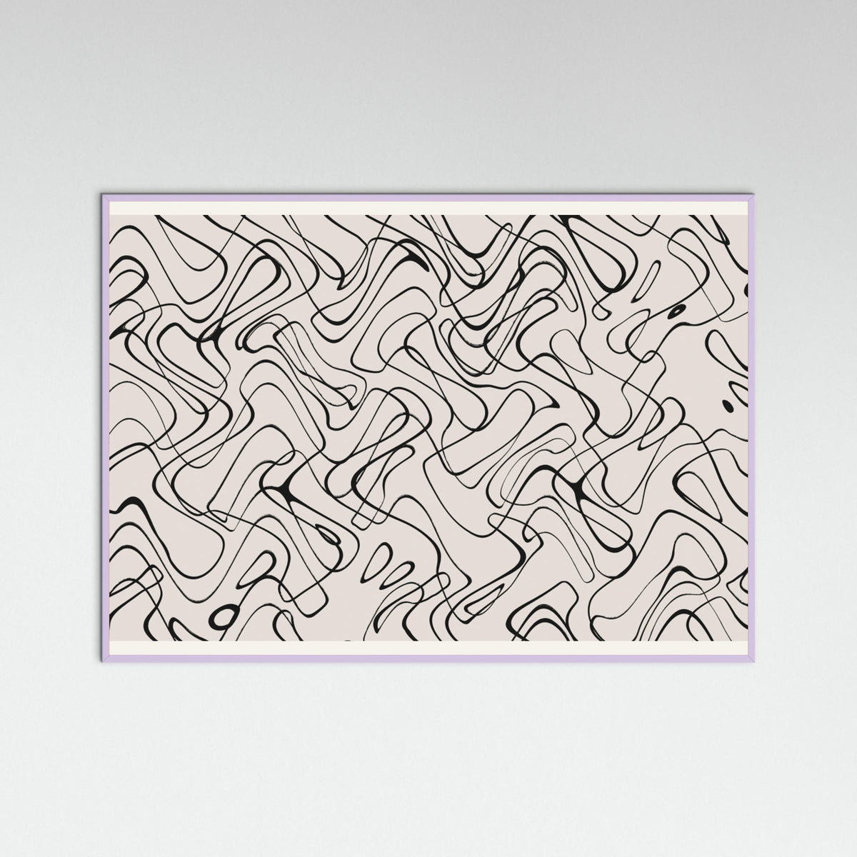 Lilac Wood Thin Shakey Lines Poster