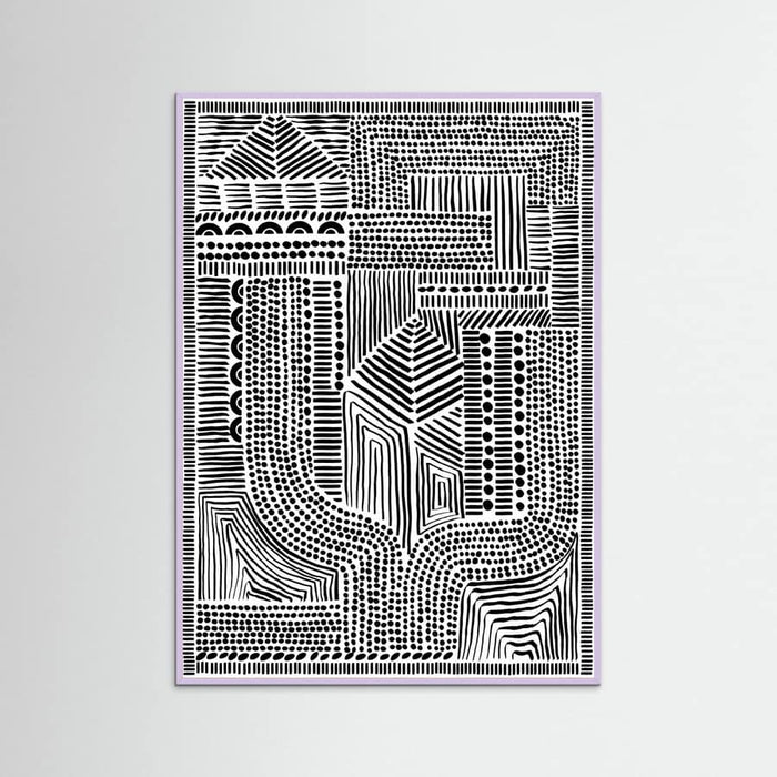 Lilac Wood Tribal Abstract Poster