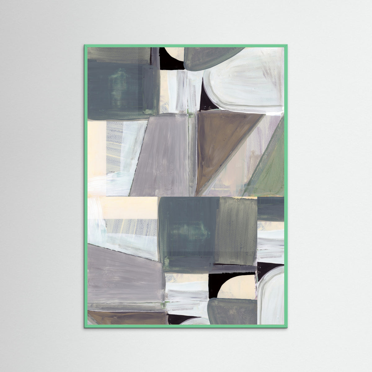 Mint Wood Abstract Desaturate No1 Poster