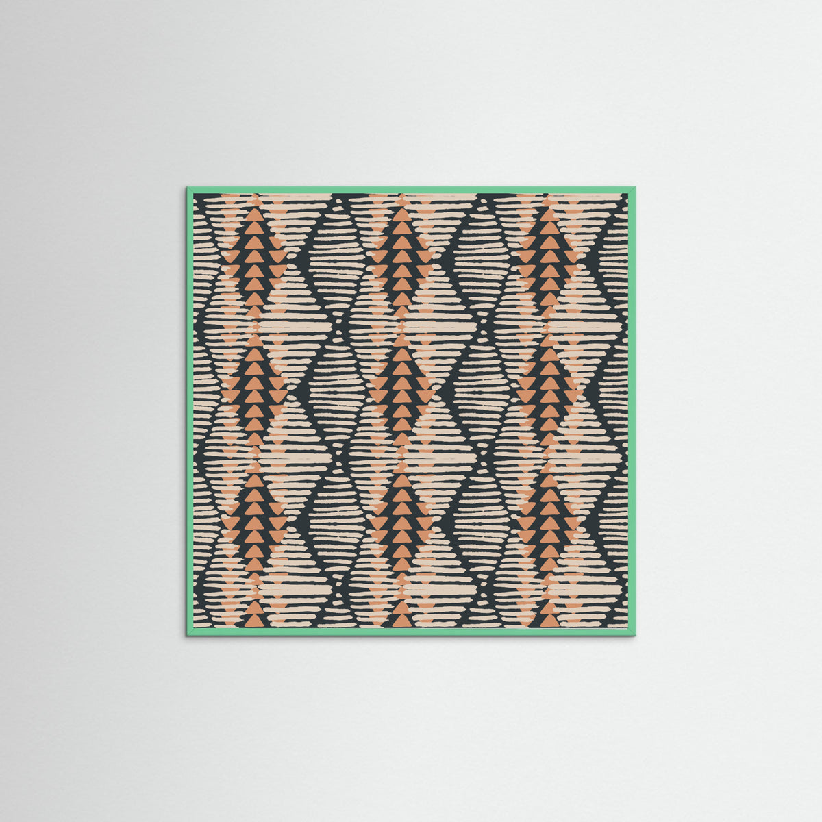 Mint Wood Boho Lines Poster