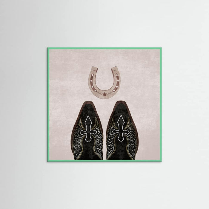 Póster Cowboy Boots and Horseshoe – póster e impresión artística