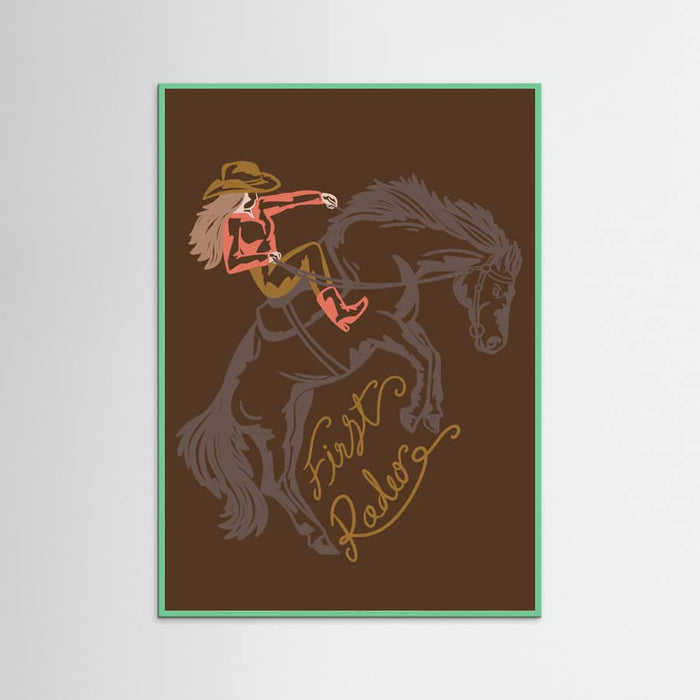 Cowgirl First Radeo Poster – poster and art print