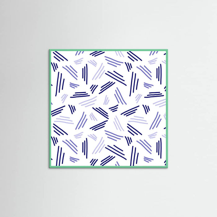 Póster Falling Triple Lines Navy Blue – póster e impresión artística