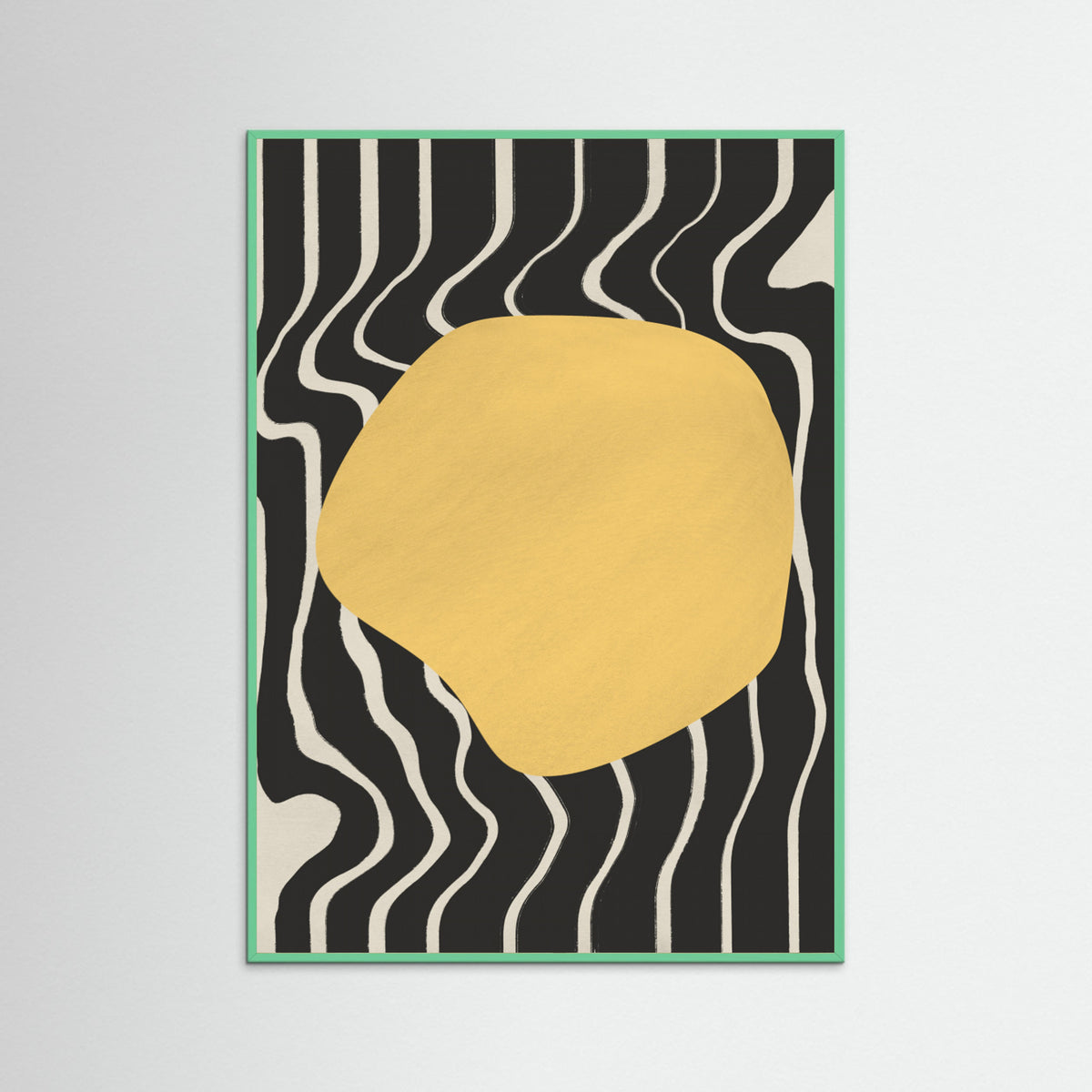 Mint Wood Liquid Yellow Poster