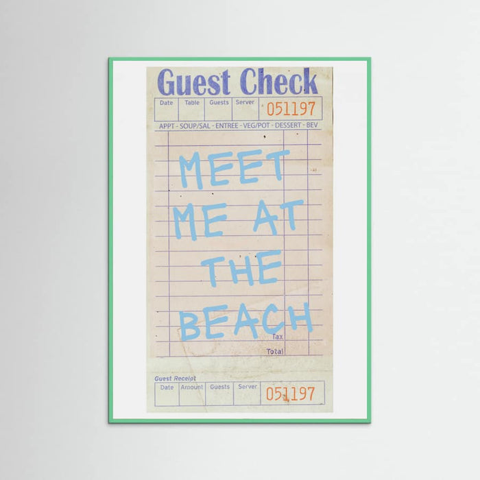 Plakat Meet Me At the Beach Blue – plakat i druk artystyczny