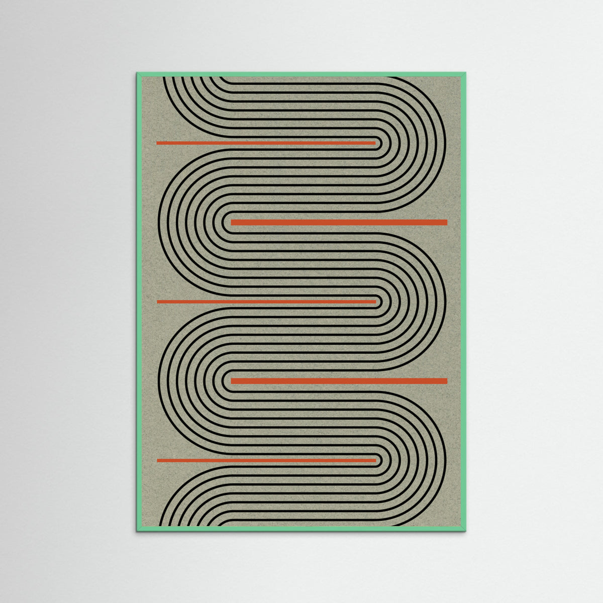 Mint Wood Modern Contemporary Balance No.1 Poster