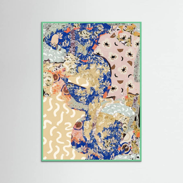 Mint Wood Patternplayno08 Poster