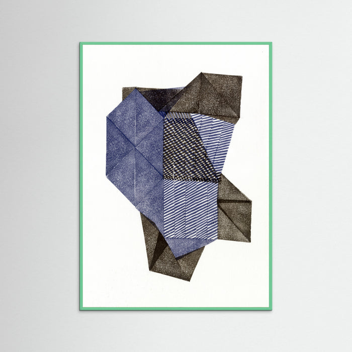 Mint Wood Polygonal shape XV. Poster