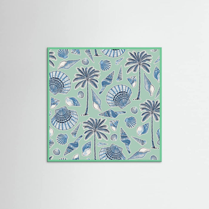 Affiche Sea Shells and Palmtrees Mint – affiche et impression d’art