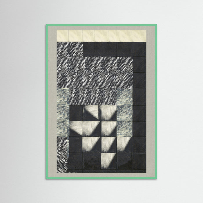 Mint Wood Textured Tides 2 Poster