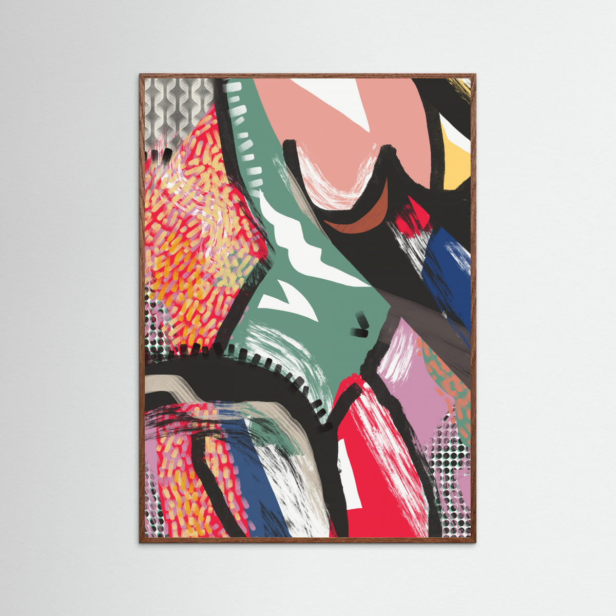Oak Dark Abstract Ballerina Poster