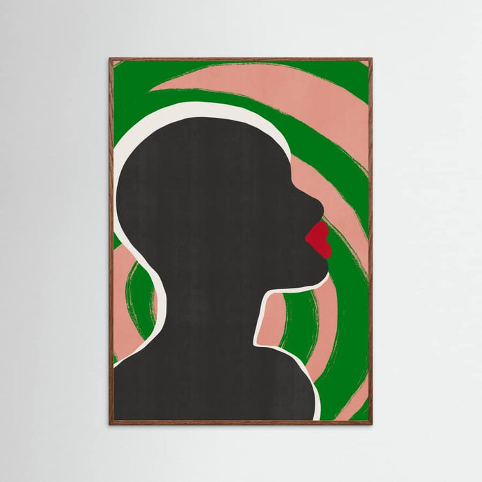 Anonymous Portrait In Green Spiral Poster – poster and art print