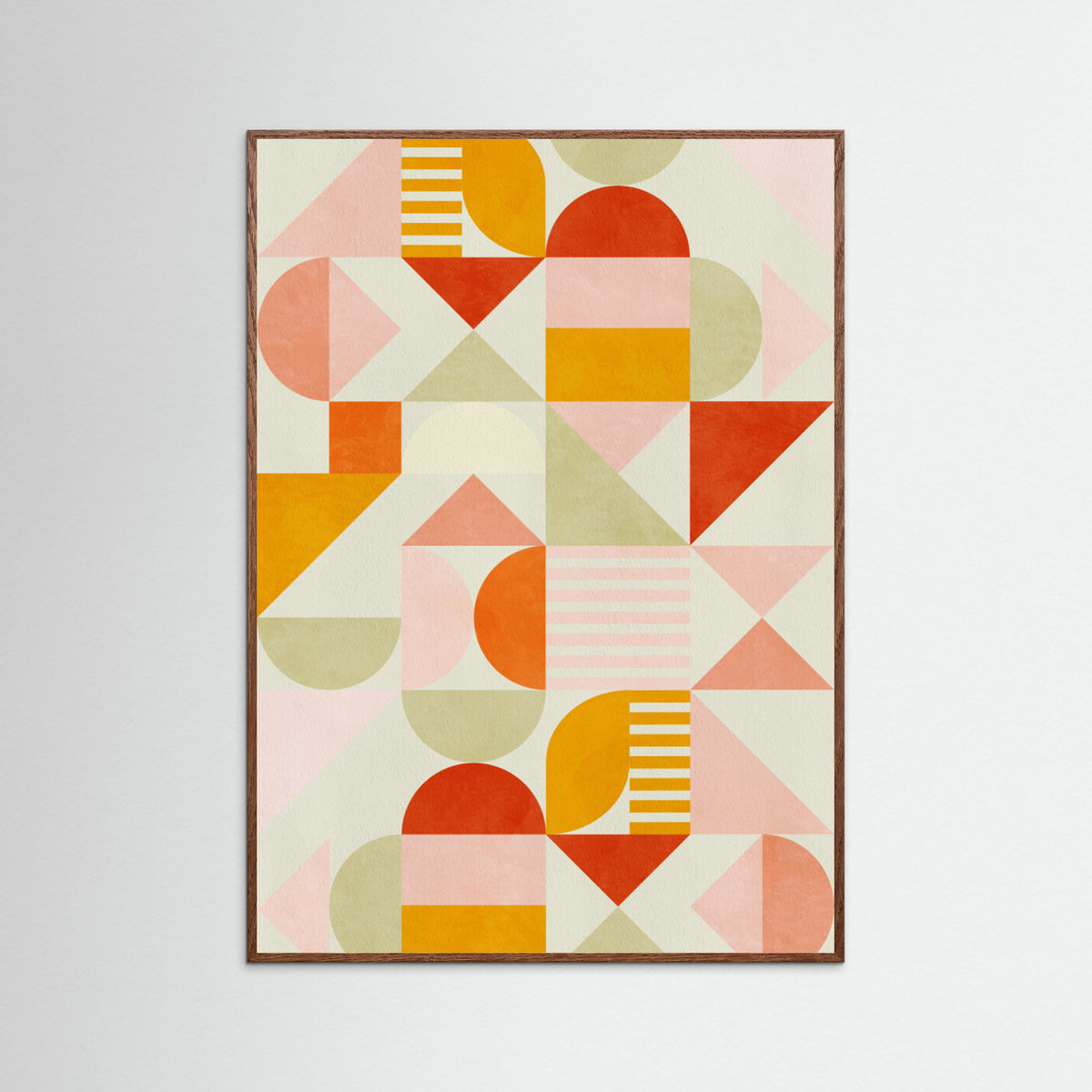 Oak Dark Bauhaus Fun Pastel Poster