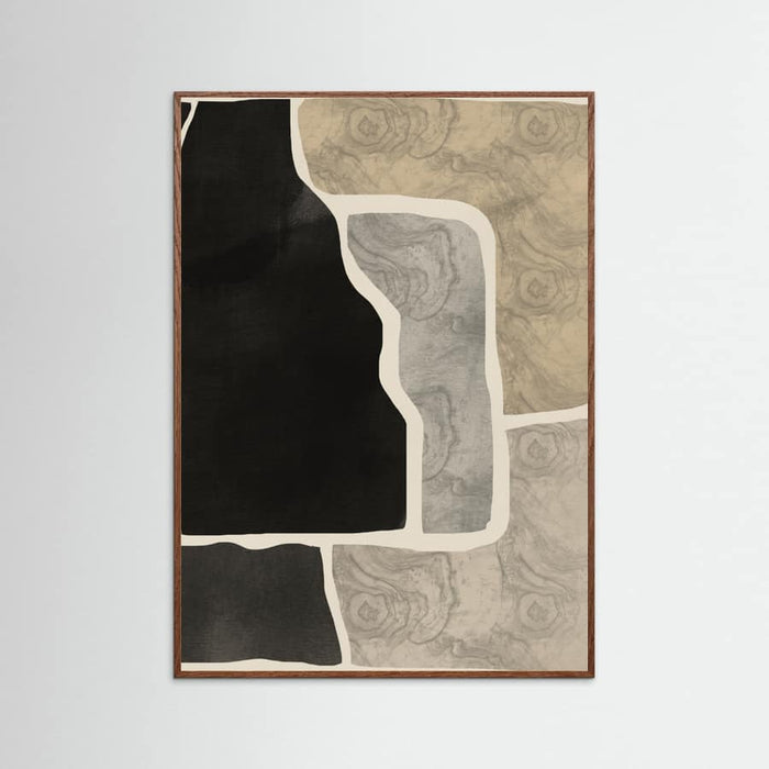Black Abstract Mosaic Composition Poster – poster and art print