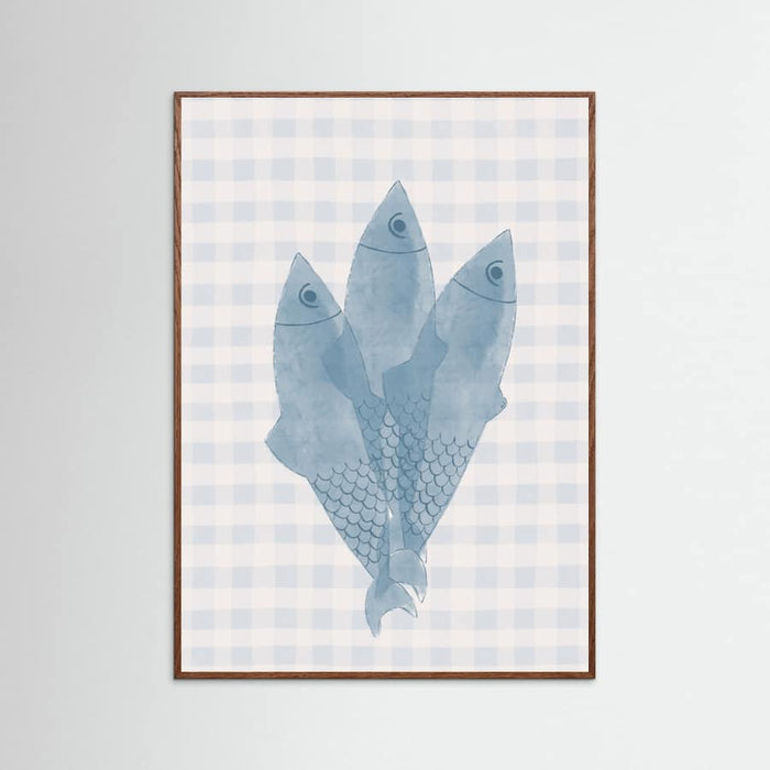 Blue Sardines Poster – plakat og kunsttryk
