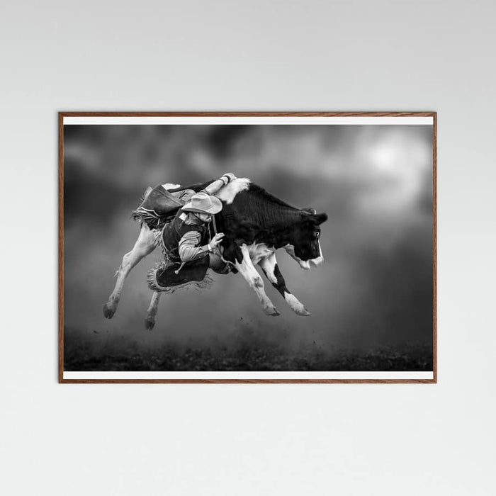 Oak Dark Bucking Calf Ride Poster
