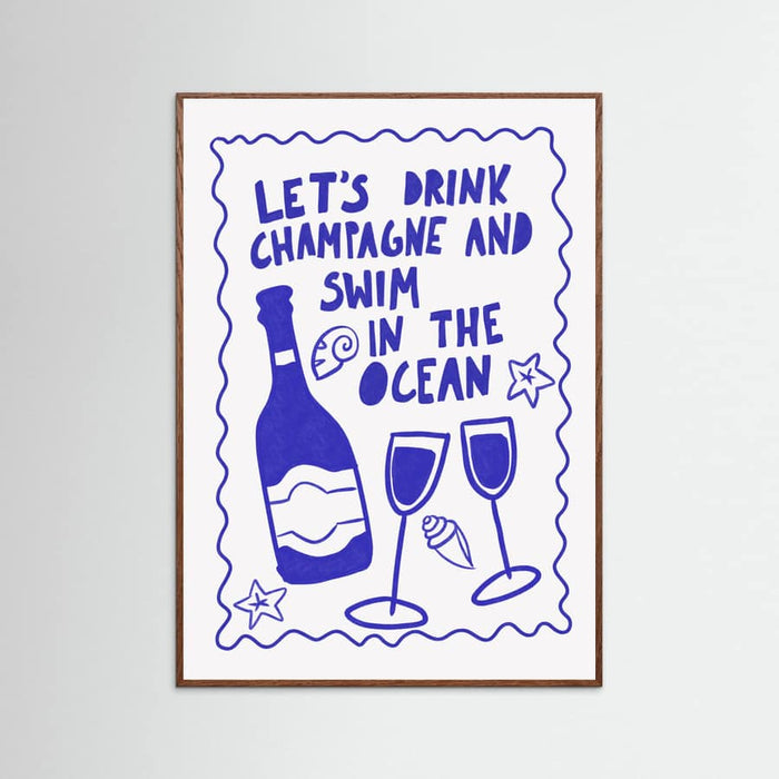 Plakat Champagne by the ocean – plakat i druk artystyczny