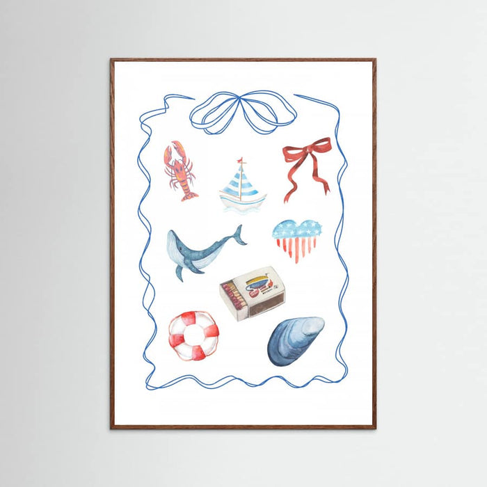 Coastal Collage Poster – poster and art print