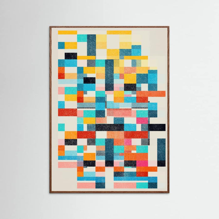 Oak Dark Colorful Pattern Poster