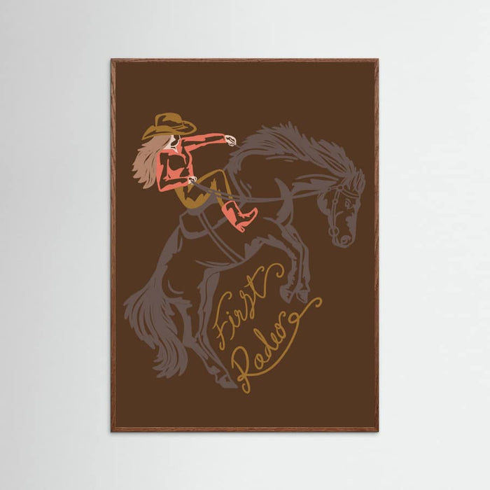 Cowgirl First Radeo Poster – poster and art print