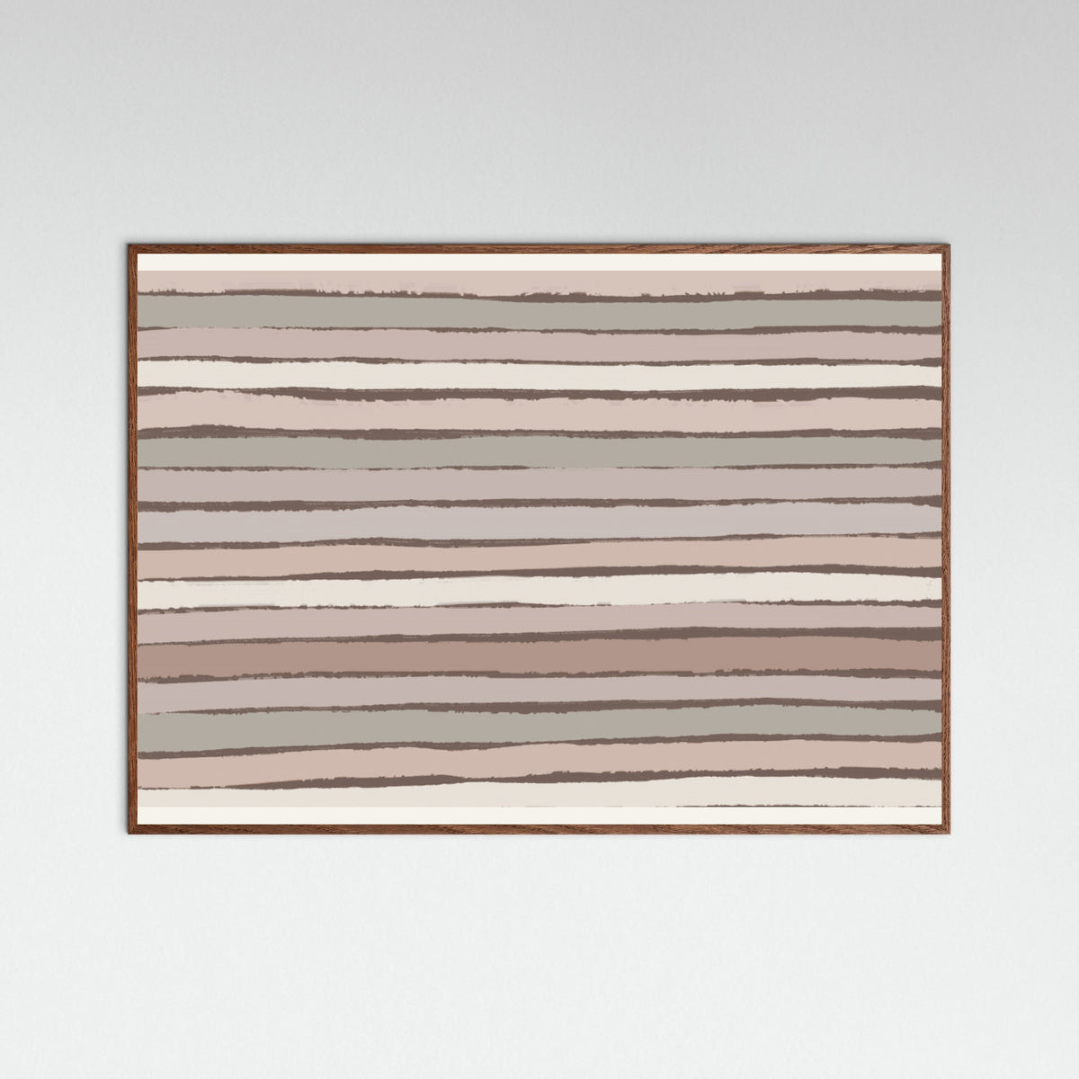 Oak Dark Earthy Stripes Poster