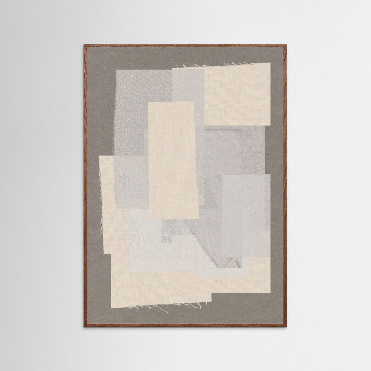 Oak Dark Fabric Pattern Collage No.7 Poster