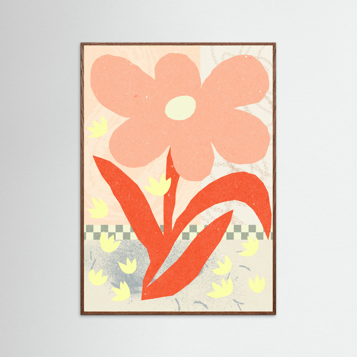 Oak Dark Flowers Composition 1 Poster
