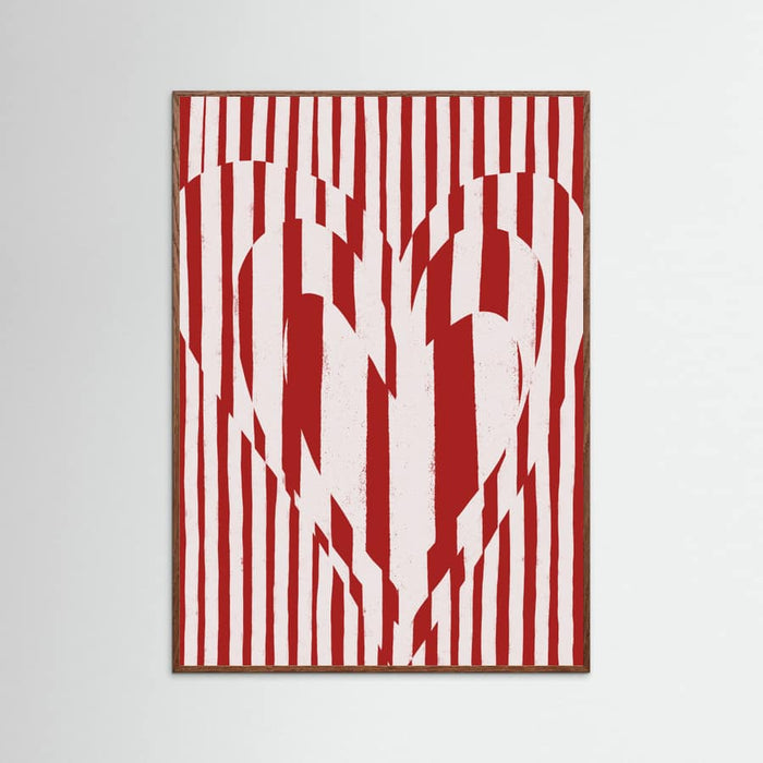 Heart in Stripes Poster – poster and art print