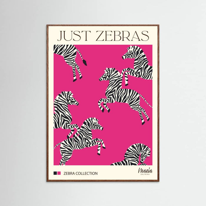 JUST ZEBRAS. Zebra Collection Poster – plakat og kunsttryk