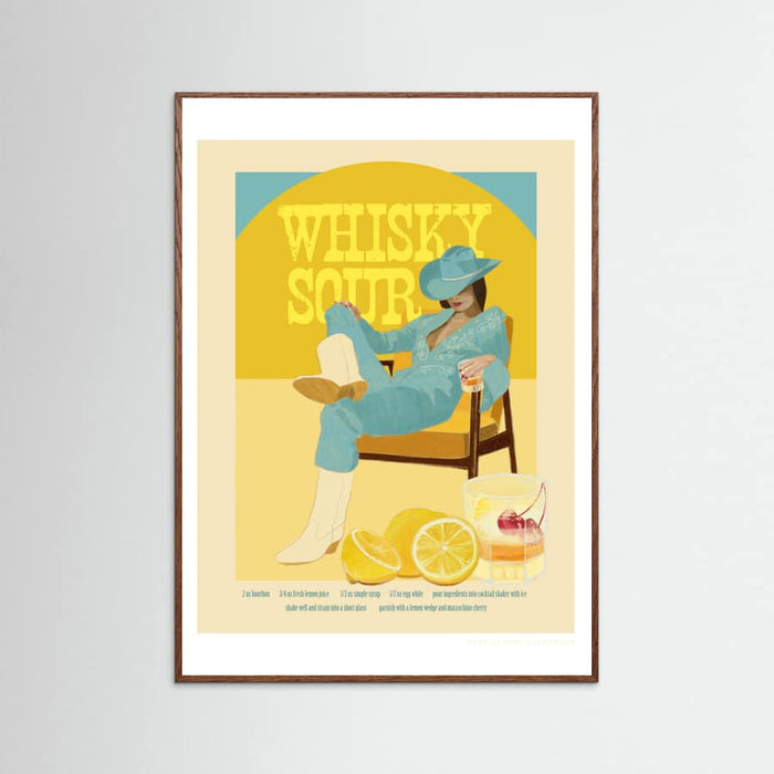 Oak Dark Jlr Cocktails Whiskysour Poster