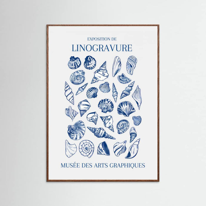 Lino Seashell Art Market Poster – Poster und Kunstdruck