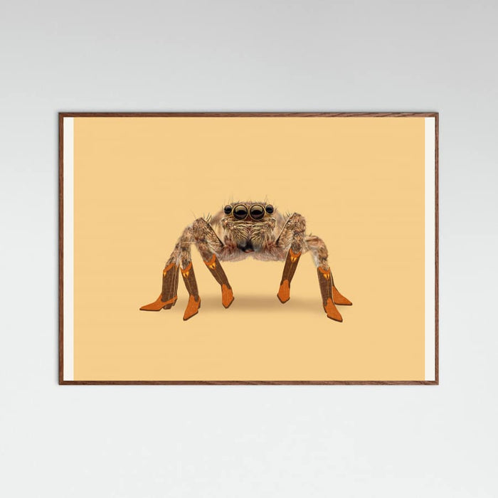 Oak Dark Lydia the Leggiest Cowgirl Spider Poster