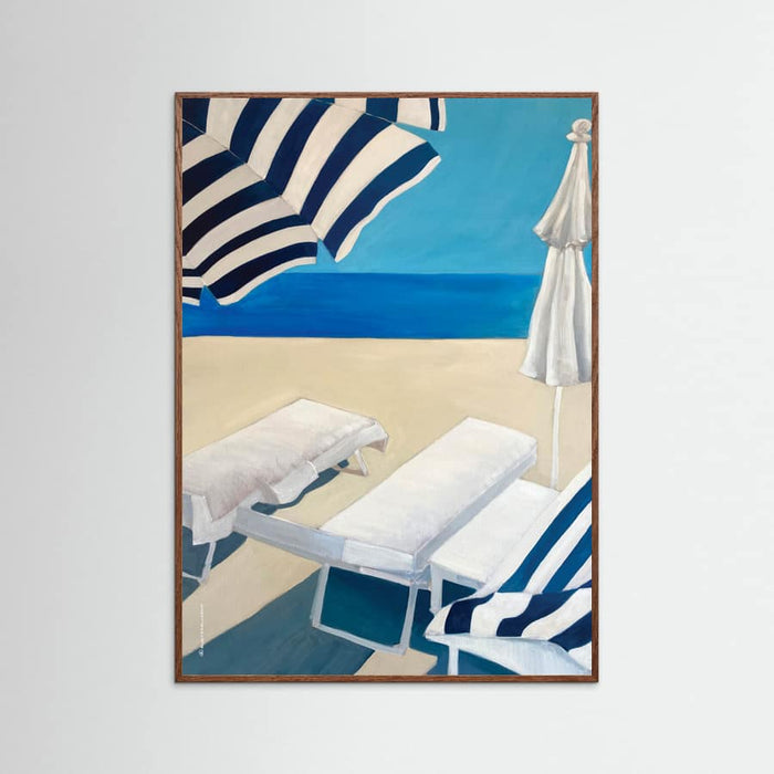 Mediterrannean Beach Siesta Poster – Poster und Kunstdruck