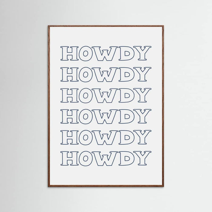 Plakat Navy Blue Howdy – plakat i druk artystyczny