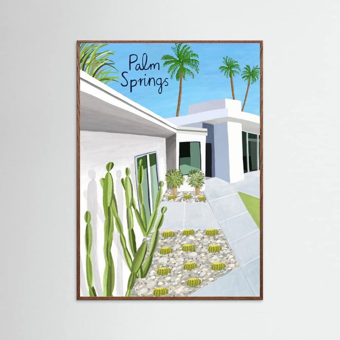 Oak Dark Palm Springs Modern Architecture by Artist Carla Daly Poster