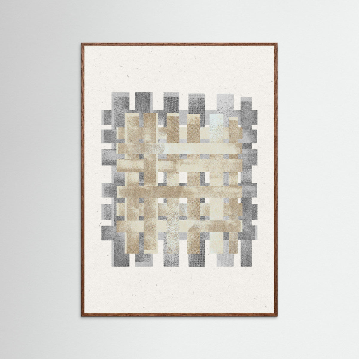 Oak Dark Pattern on Pattern No.2 Poster