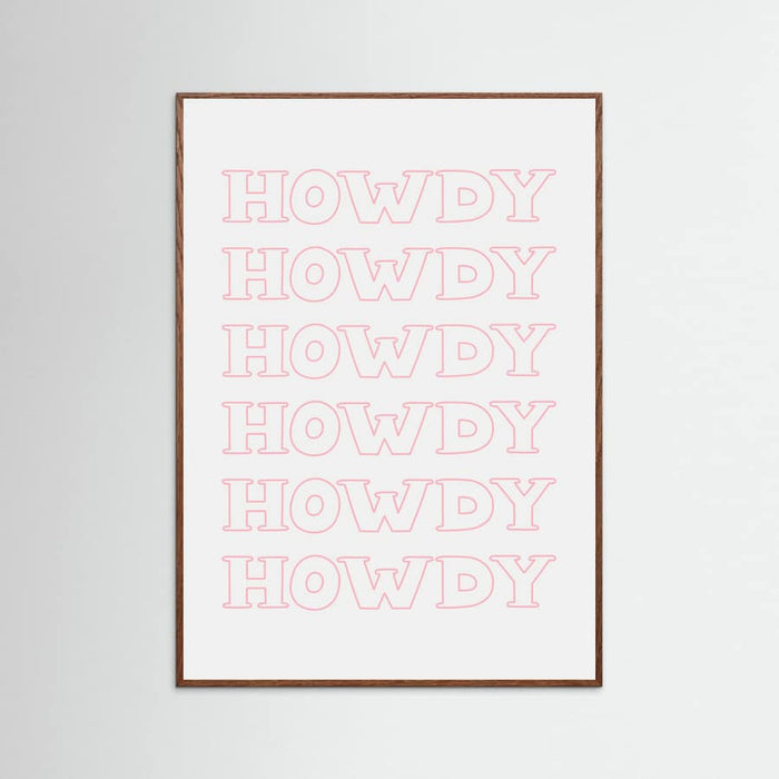 Pink Howdy Poster – plakat og kunsttryk