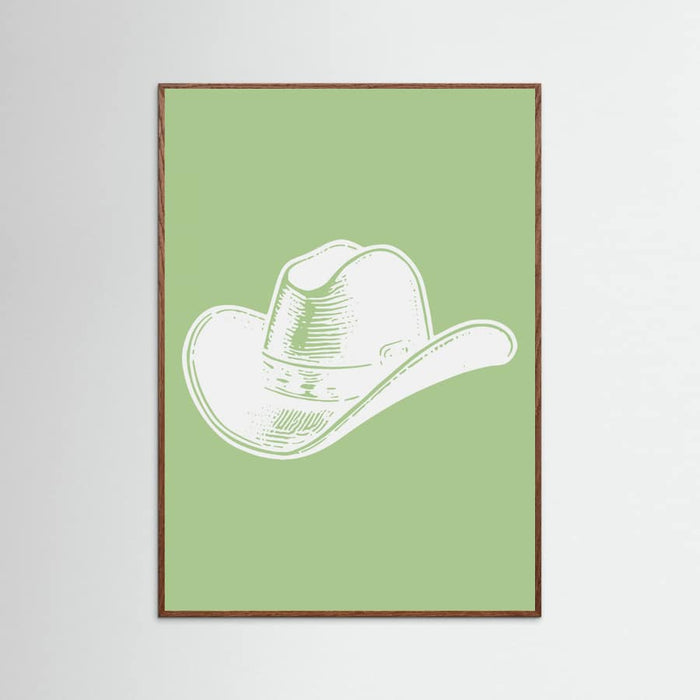 Plakat Sage Green Cowboy Hat – plakat i druk artystyczny