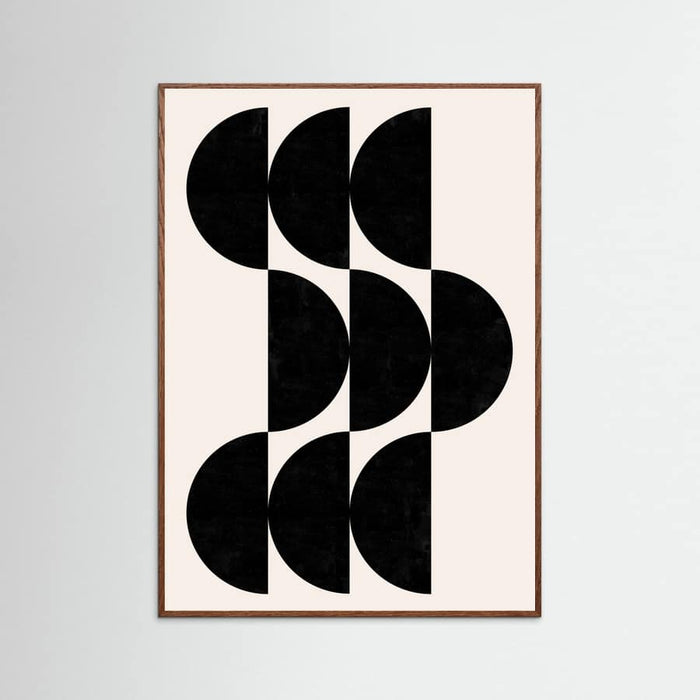 Oak Dark Shape By Cats and Dotz 30 X 42 Inches Textured Black Poster