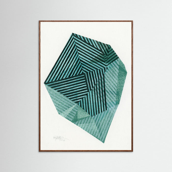 Oak Dark Striped Stone I. Poster